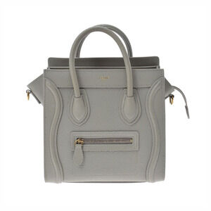 Celine Luggage Shopper Green Clay Drummed Calfskin Handbag